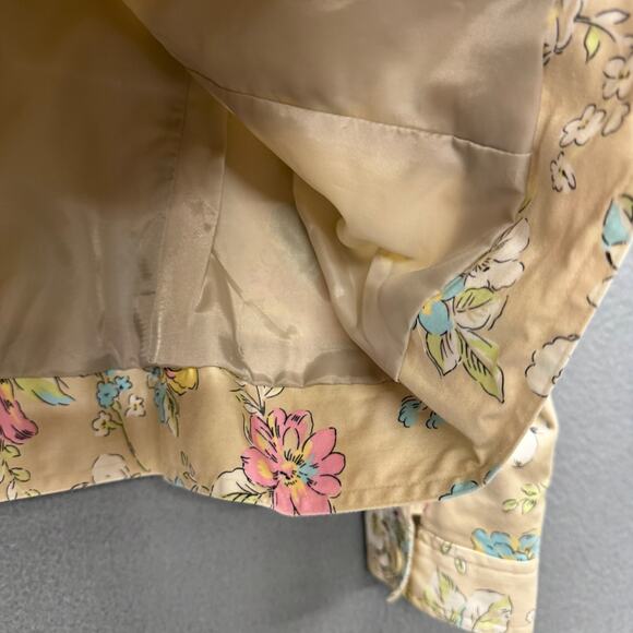 Oscar de la Renta Jacket Womens 10 Floral Button Up Lined + Pockets Vintage - Picture 5 of 9